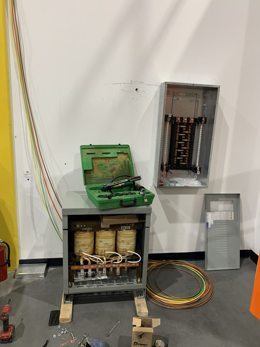 Commercial panel and transformer job by Robinson E Electric